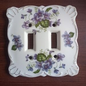 Floral Double Light Switch Cover